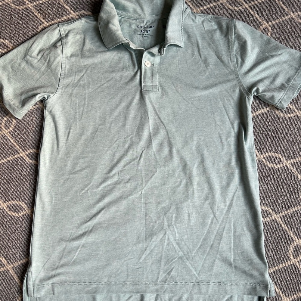 Crewcuts Soft Blue/green Polo Shirt